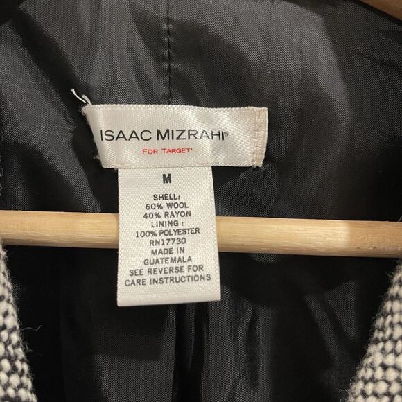 Isaac Mizrahi Women's Blazer‎ Tweed Jacket Black White Size Medium - Picture 3 of 6